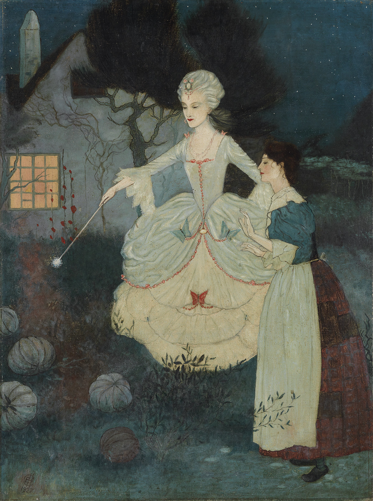CHILDRENS FABLES (CHAPMAN, FREDERICK TRENCH (attributed to). Cinderella and the Fairy Godmother.